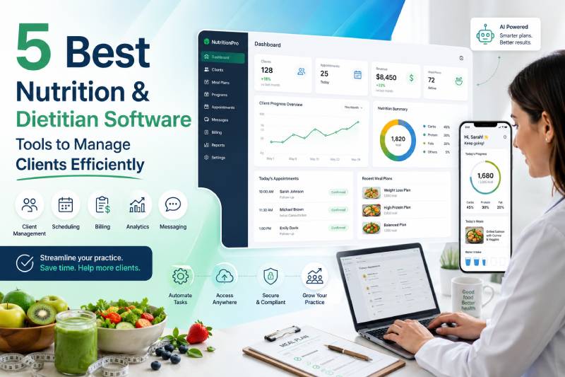 5 Best Nutrition & Dietitian Software Tools to Manage Clients Efficiently